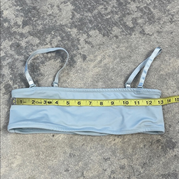 New Skims Micro Bandeau Bikini Top Swim Faded Denim Blue Sz S - Picture 6 of 9
